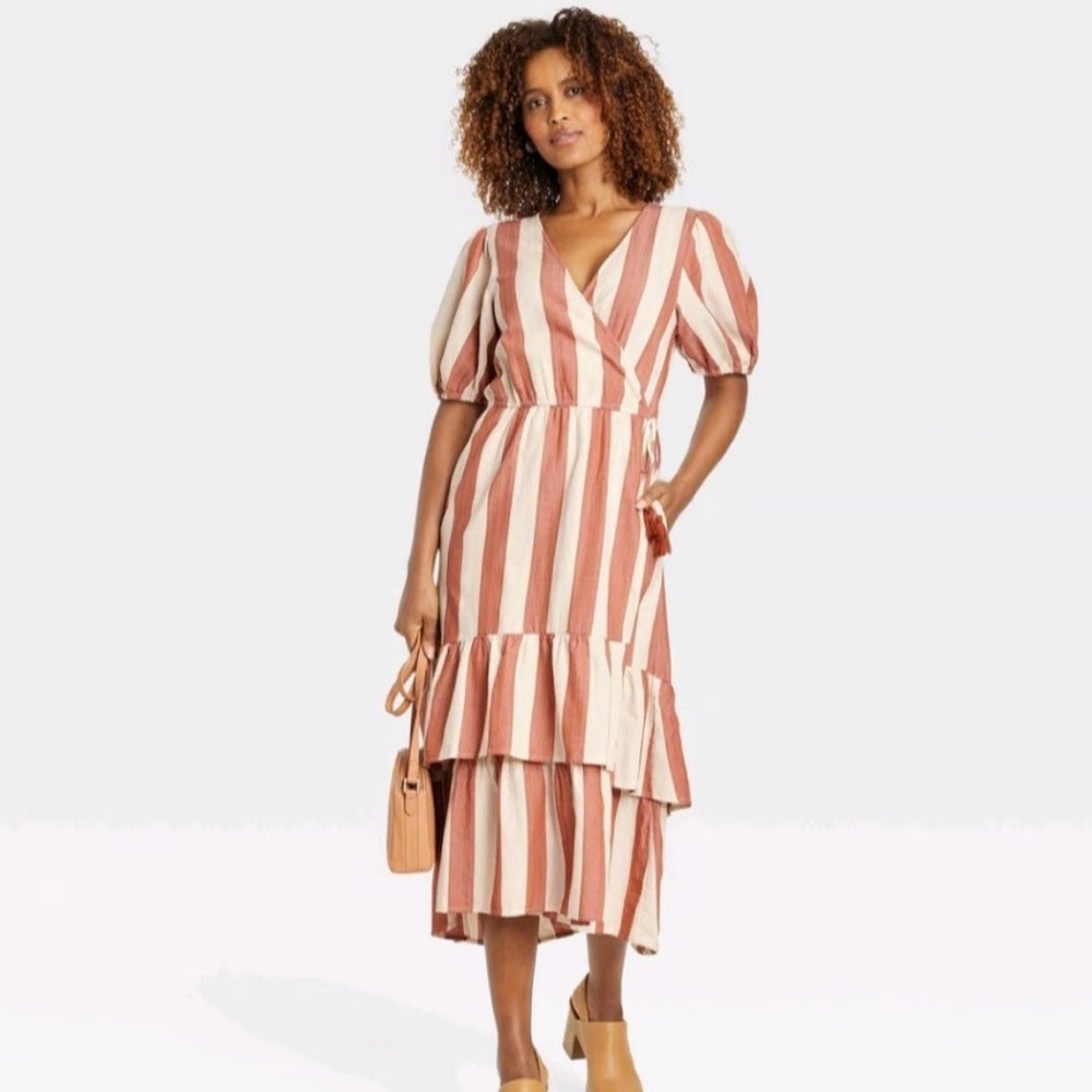 Knox Rose | Striped Wrap Dress